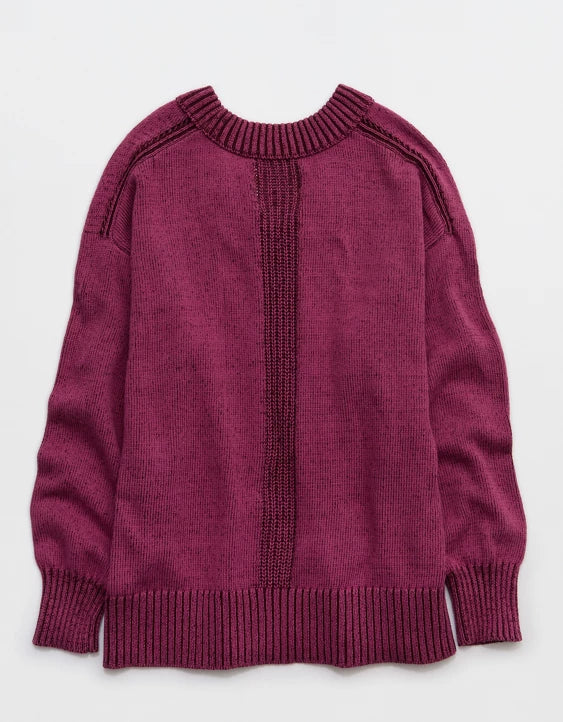 2‑Way Wear Oversized Knit Sweater